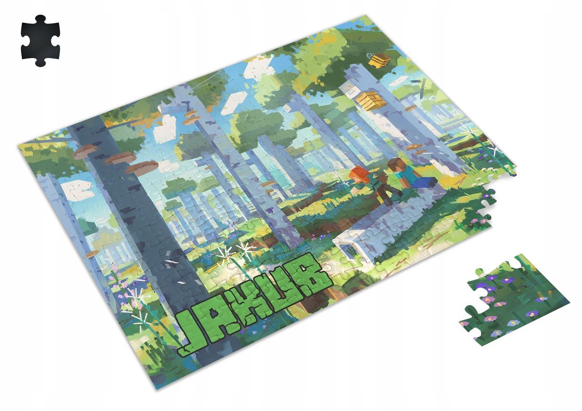 PUZZLE Minecraft Gra + IMIĘ Pudełko 252 el. #5