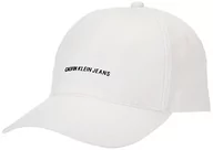 Czapki damskie - Calvin Klein Męska czapka z daszkiem Institutional Micro Cap, Jasnobiały, Rozmiar uniwersalny - miniaturka - grafika 1