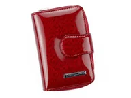Portfele - Portfel damski skórzany PELLUCCI PT-115 Czerwony - miniaturka - grafika 1