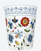 Dekoracje i nakrycia stołu na imprezę - Kubeczki Folklorystyczne Ludowe Wzory 250 Ml - miniaturka - grafika 1