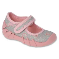 Buty dla dziewczynek - Befado obuwie dziecięce 109P265 szare - miniaturka - grafika 1
