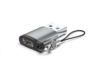 Adaptery i przejściówki - Microconnect USB3.0ACFB-KEY zmieniacz płci / kabli USB C USB A Czarny, Srebrny - miniaturka - grafika 1