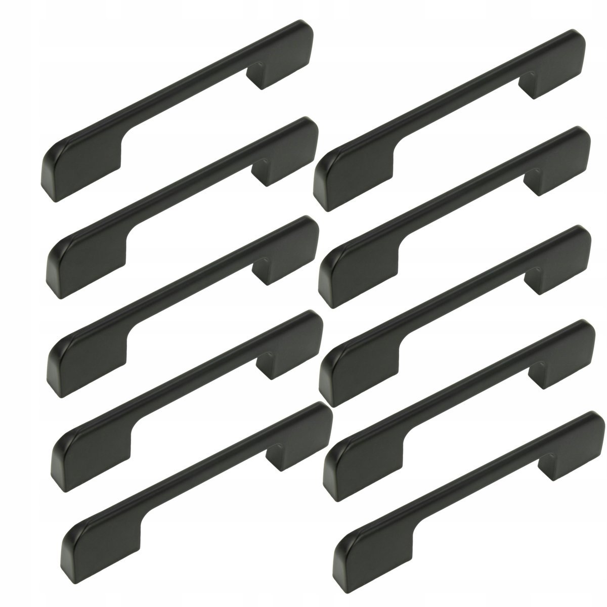 10 x Uchwyt meblowy czarny 96 mm uchwyty do szafek szuflad do mebli