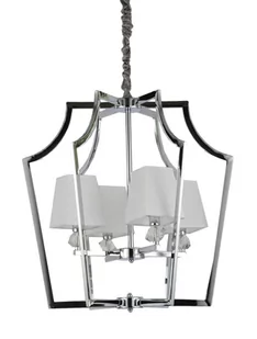 Montero lampa wisząca 4 biała chrom LDP 1249-4 (CHRWT) Lumina Deco - Lampy sufitowe - miniaturka - grafika 1