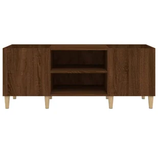 Szafka na płyty, brązowy dąb, 121x38x48 cm Lumarko! - Szafki RTV - miniaturka - grafika 6