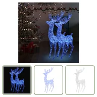 Ozdoby bożonarodzeniowe - The Living Store XXL Renifer dekoracja świąteczna akryl 250 LED 2 szt. 180 cm - miniaturka - grafika 1