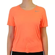 Koszulki i topy damskie - NIKE Elegancka koszulka damska, jasny mango/odblaskowy srebrny, XS, Jasne mango/odblaskowe srebro, XS - miniaturka - grafika 1