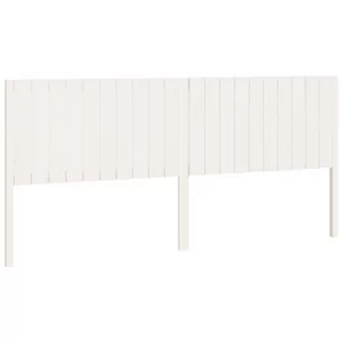 Lumarko Wezgłowie łóżka, białe, 205,5x4x100 cm, lite drewno sosnowe - Inne meble do sypialni - miniaturka - grafika 3