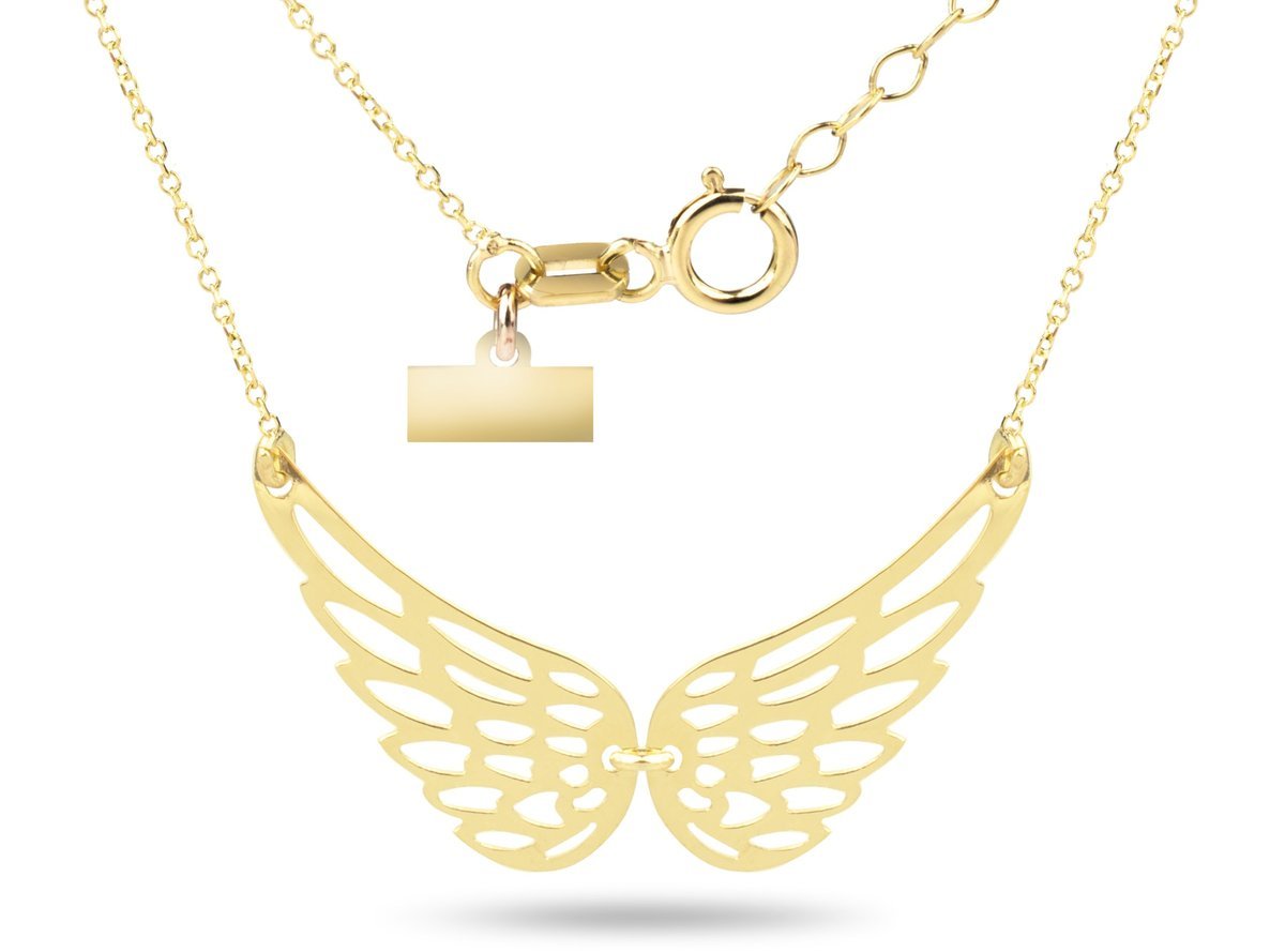 ZŁOTY NASZYJNIK GWIAZD CELEBRYTKA WINGS 585