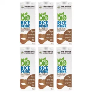 The Bridge Napój ryżowy z orzechami laskowymi bez glutenu Zestaw 6 x 1 L Bio - Soki i napoje niegazowane - miniaturka - grafika 1