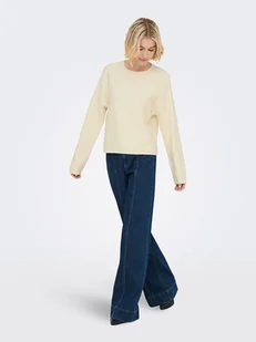 ONLY Sweter w kolorze beżowym - Swetry damskie - miniaturka - grafika 1