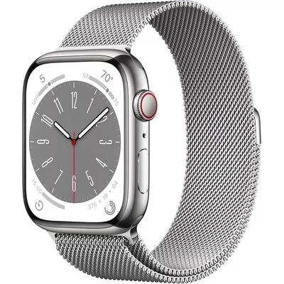 Apple Watch 8 GPS+Cellular 45mm Stalowy Srebrny