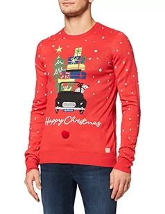 Blend Sweter męski, 181655/Mars Red, L - Swetry męskie - miniaturka - grafika 1