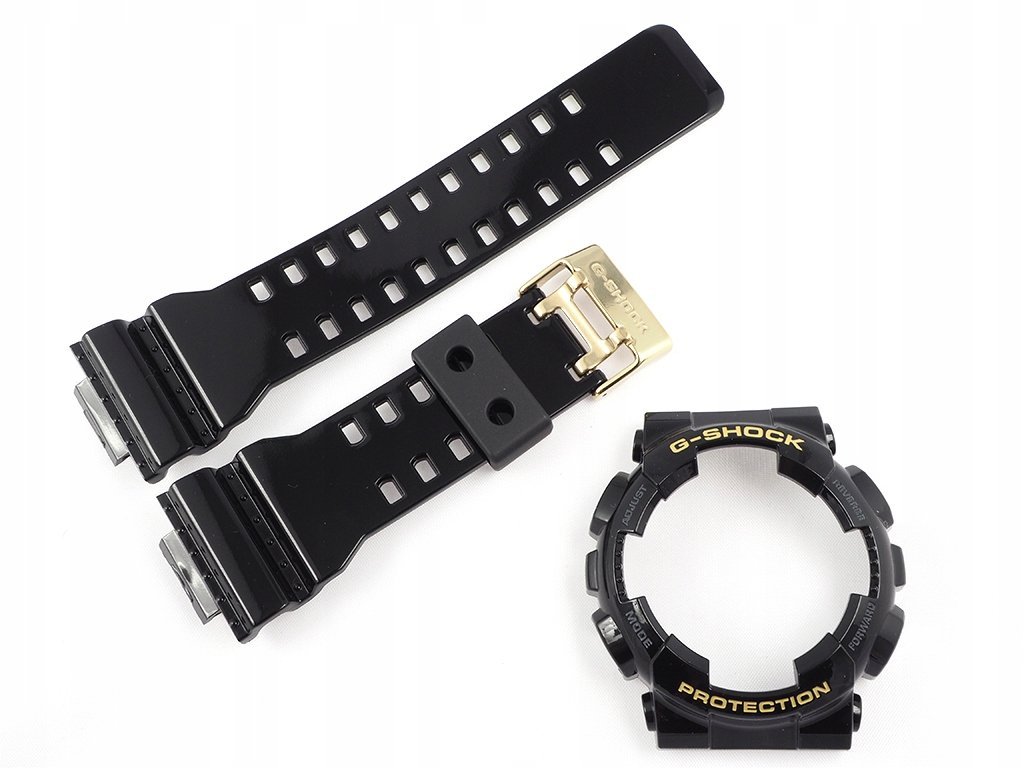 Casio pasek i bezel GA-110GB GA-110 GA-100 GD-100GB czarny połysk oryginał