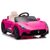 Pojazdy elektryczne dla dzieci - Auto na akumulator Samochód Jeździk Maserati GT Cabrio Pilot różowy - miniaturka - grafika 1