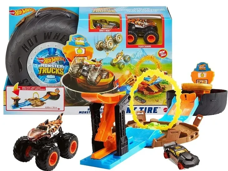 Hot Wheels Monster Trucks Opona – Kaskaderska arena Zestaw do zabawy GVK48