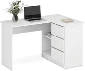 Biurka - HALMAR Biurko narożne BEGA białe - miniaturka - grafika 1