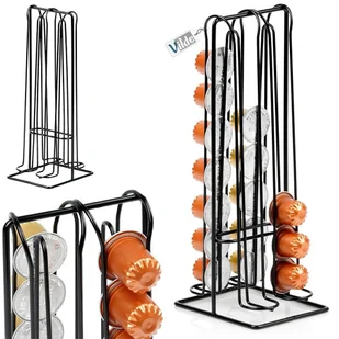 Stojak na kapsułki do kawy Nespresso metalowy czarny 30 cm - Akcesoria i części do ekspresów do kawy - miniaturka - grafika 1