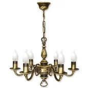 Lampy sufitowe - Lemir Świecznik żyrandol 6 - punktowy - Patyna 386/W6 426 / 386/W6 - miniaturka - grafika 1