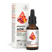 Suplementy diety - Aura Herbals Witamina A + D3 (2000IU) + K2MK7 krople (30ml) WITADK - miniaturka - grafika 1