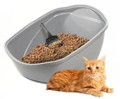 Kuwety dla kotów - Comfy Kuweta Cleo Easy Szara - miniaturka - grafika 1