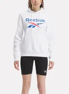 Bluzy damskie - Bluza z kapturem damska ocieplana Reebok Identity Big Logo Fleece Hoodie 100071943 L Biała (4066764797736) - miniaturka - grafika 1