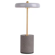 Lampy stojące - Lampka stołowa Seta 5306416 Nave LED 1W 2900K owalna na słupku betonowa szara - miniaturka - grafika 1