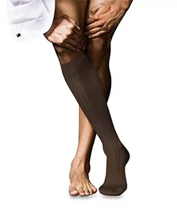 FALKE Mężczyźni Podkolanówki No. 2 M KH Najlepszy Kaszmir długie jednokolorowe 1 Para, Brązowy (Deer 5536), 39-40 - Skarpetki męskie - miniaturka - grafika 1