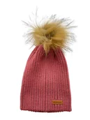 Czapki dla dzieci - HULABALU Czapka beanie "Paris" w kolorze koralowym - miniaturka - grafika 1