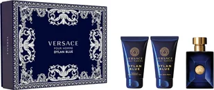 Zestaw męski Versace Dylan Blue Balsam po goleniu 50 ml + Żel pod prysznic 50 ml + Woda toaletowa 50 ml (8011003879359) - Zestawy kosmetyków męskich - miniaturka - grafika 1