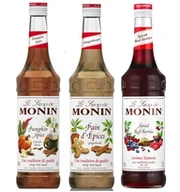 Syropy i koncentraty owocowe - Zestaw jesiennych syropów Monin - Pumpkin, Gingerbread, Spiced Red Berries - miniaturka - grafika 1