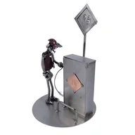 Figurki dekoracyjne - Metalowa figurka Stacja benzynowa. Oryginalna dekoracja - miniaturka - grafika 1