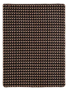 Koc bawełniano-akrylowy 150x200 beżowy czarny w pepitkę - Koce - miniaturka - grafika 1