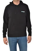 Bluzy męskie - WRANGLER LOGO HOODIE WASHED BLACK BLUZA MĘSKA KANGURKA CZARNA Z KAPTUREM - miniaturka - grafika 1