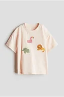 Swetry dla chłopców - H & M - Appliquéd T-shirt - Pomarańczowy - H&M - miniaturka - grafika 1