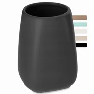 Kubki na szczoteczki do zębów - Kubek łazienkowy Palmi na pastę i szczoteczki do zębów, szary - miniaturka - grafika 1