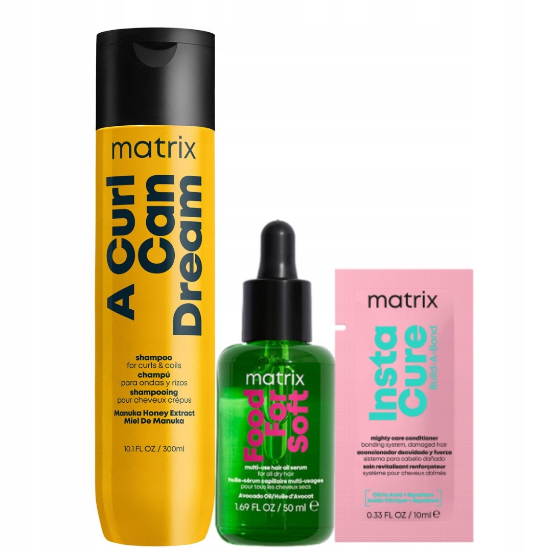 Matrix Food For Soft szampon do włosów kręconych, nawilżający olejek