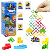 Zabawki interaktywne dla dzieci - GRA EDUKACYJNA UKŁADANKA TETRA TOWER DLA DZIECI WIEŻA 3D TETRIS - miniaturka - grafika 1