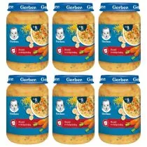 Gerber Zupka rosół z cielęcinką dla niemowląt po 9 miesiącu zgrzewka 6 x 190 g - Dania dla dzieci - miniaturka - grafika 1