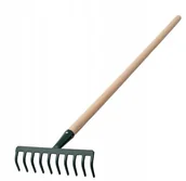 Grabie i motyki - Grabie Do Liści Trawy Z Trzonkiem Metal 10 Zębów - miniaturka - grafika 1