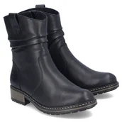 Botki damskie - Botki damskie Rieker Z6883-00 BLACK R.40 - miniaturka - grafika 1