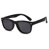 Okulary przeciwsłoneczne - Dziecięce 5-9 lat gumowe okulary przeciwsłoneczne polaryzacyjne POL-JR-57 czarne - miniaturka - grafika 1