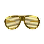 Stroje karnawałowe - Okulary XXL złote - miniaturka - grafika 1