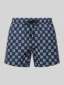 Kąpielówki męskie - spodenki kąpielowe o kroju regular fit z wytłaczanym logo model 'AARON' - miniaturka - grafika 1