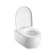 Miski WC - Koło Modo Pure Zestaw Toaleta WC 53x35,5 cm bez kołnierza + deska wolnoopadająca + stelaż podtynkowy Technic GT + przycisk Eclipse 2 biały/chrom 99679000 - miniaturka - grafika 1