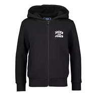 Bluzy dla chłopców - JACK & JONES Bluza chłopięca Sweat Ã Capuche Noir Garçon Whanything, czarna, 16 lat, czarny, 16 Lat - miniaturka - grafika 1