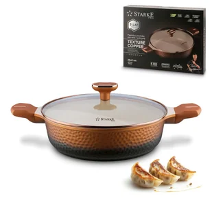PATELNIA GŁĘBOKA INDUKCJA patelnia NIEPRZYWIERAJĄCA 28cm Texture Starke Pro - Patelnie - miniaturka - grafika 1