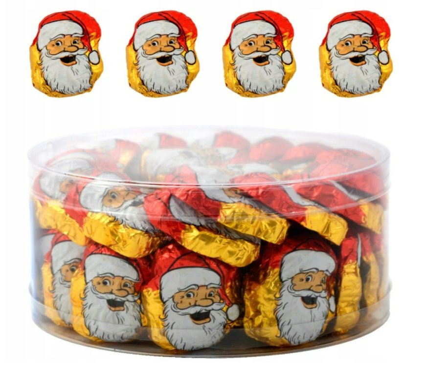 Mikołaj 13g głowa czekoladowa 60szt.