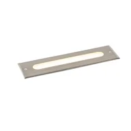 Lampy ogrodowe - QAZQA Nowoczesny reflektor szlifowany stalowy 30 cm z diodą LED IP65 - Eline - miniaturka - grafika 1
