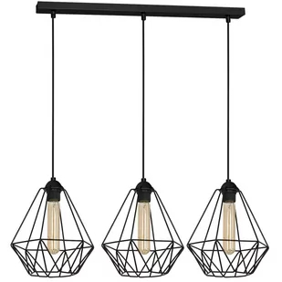 Luminex Lampa wisząca Basket New 3 x 60 W E27 black 8063 - Lampy sufitowe - miniaturka - grafika 1